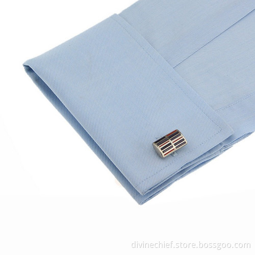 Fashion Stripe Copper Cufflinks, Custom Cufflinks For Mens Shirts